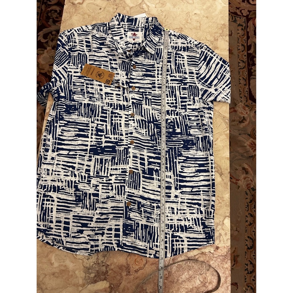 Urban Shores Men's Hawaiian
Shirt Abstract Blue Size Large 44 NWT - Picture 7 of 10